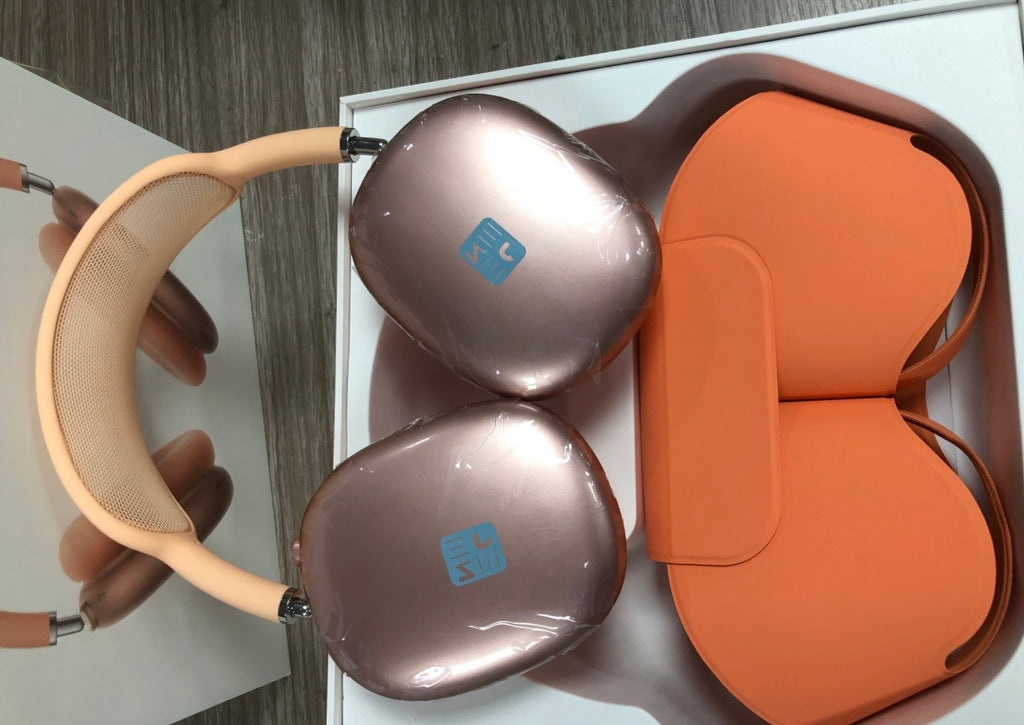 Orange apple AirPods Max