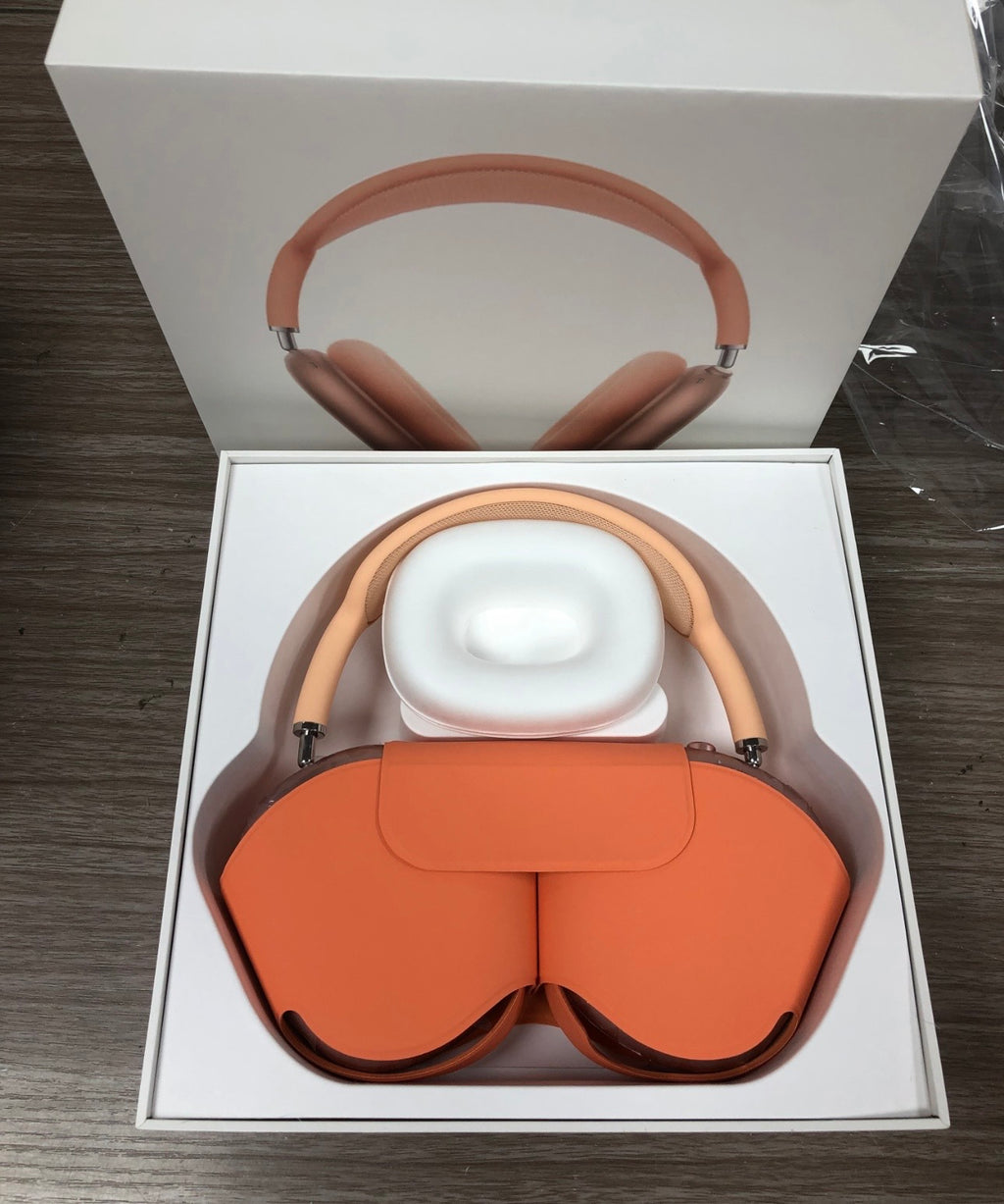 Orange apple AirPods Max