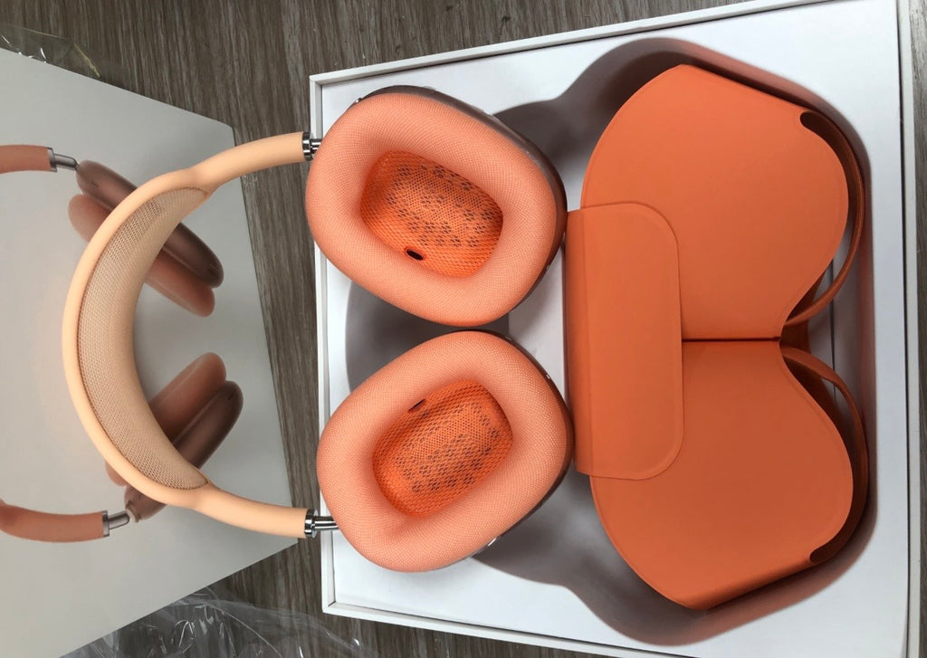 Orange apple AirPods Max